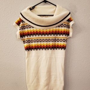 DECREE SHORT SLEEVE FAIR ISLE SWEATER TUNIC